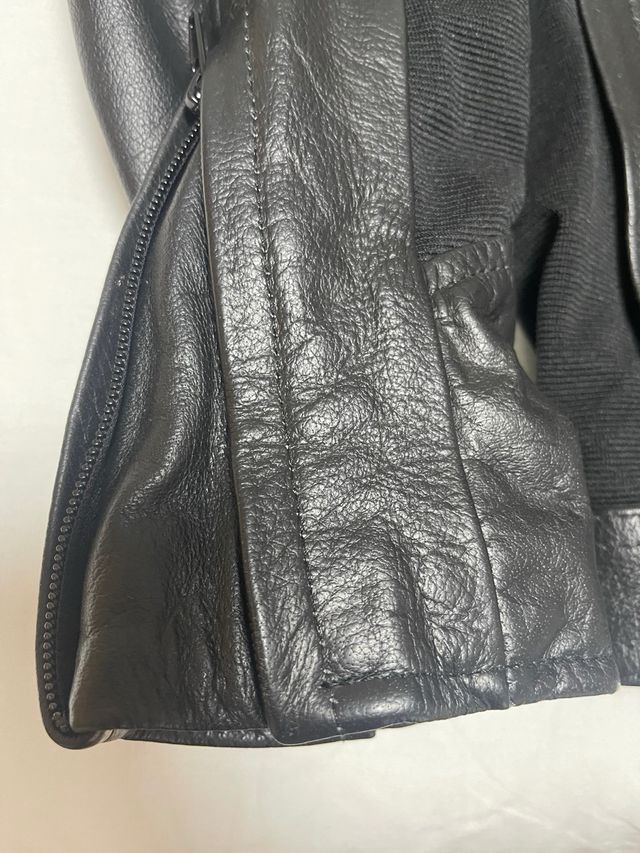 Chaqueta Piel Negra Moto Hombre talla M