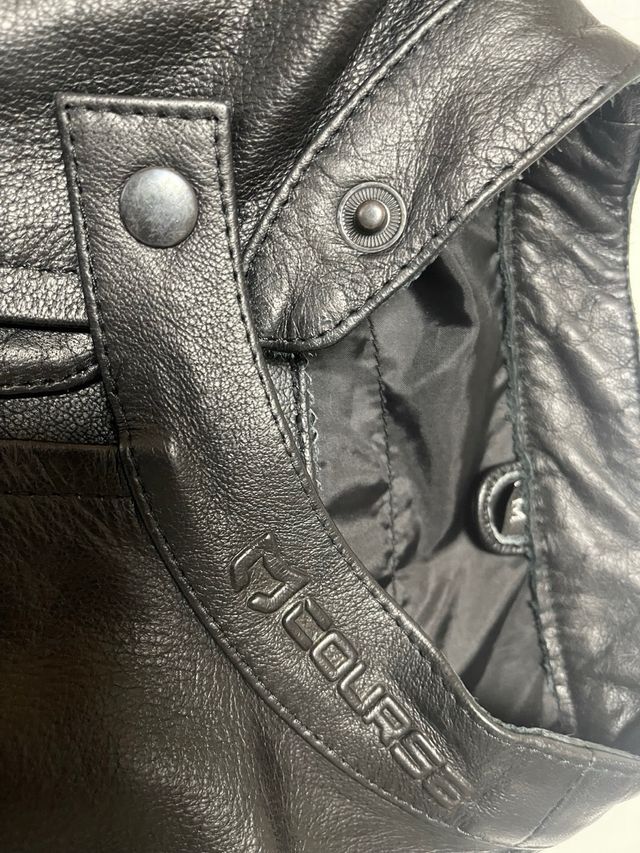 Chaqueta Piel Negra Moto Hombre talla M