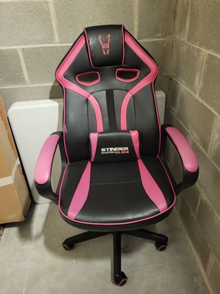 Silla Gaming Stinger Station Alien Negra/Rosa