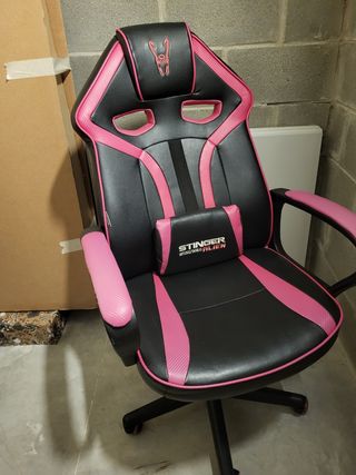 Silla Gaming Stinger Station Alien Negra/Rosa