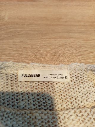 Pull&Bear Camiseta Larga Beige