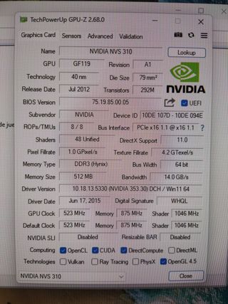 Nvidia NVS 310
