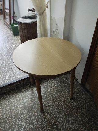 Mesa camilla redonda extensible 114cm