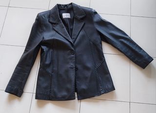 Casaco de pele preto