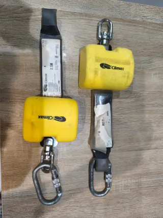 3 Retráctiles de seguridad arnés cuerdas  mosqueto