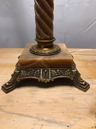 Lámpara Clásica Vintage Mármol y Metal