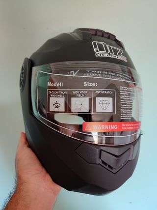Casco Moto Modular Talla L Negro Unisex