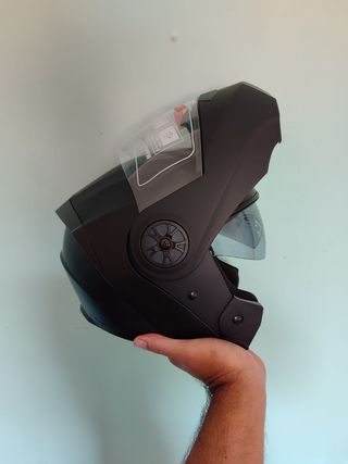 Casco Moto Modular Talla L Negro Unisex