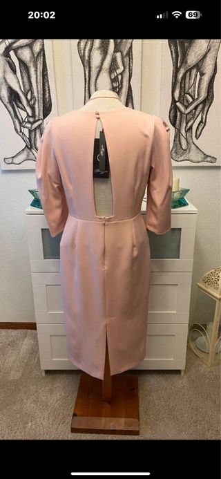 Vestido de fiesta rosa elegante