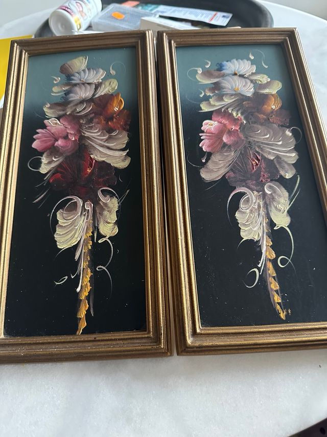 Pareja de óleos escuela holandesa