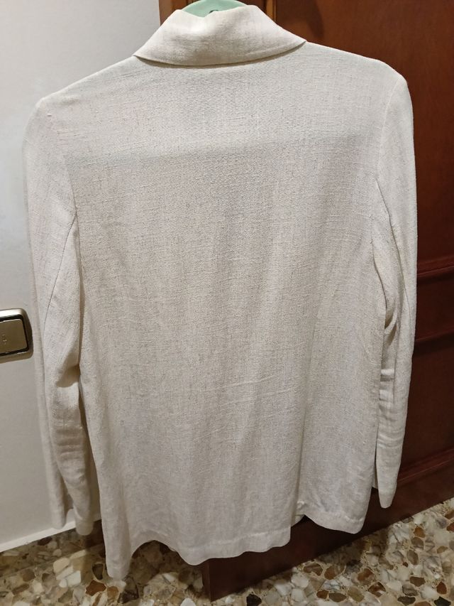 Blazer beige doble botonadura