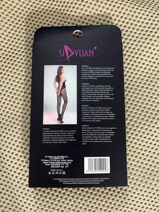Sexy Lencería de Rejilla Liguero Body Mujer Elásti