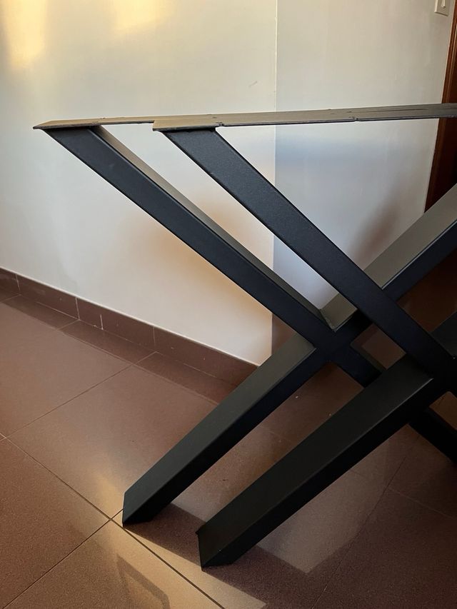 Pack de 2 patas metálicas para mesa - Diseño X