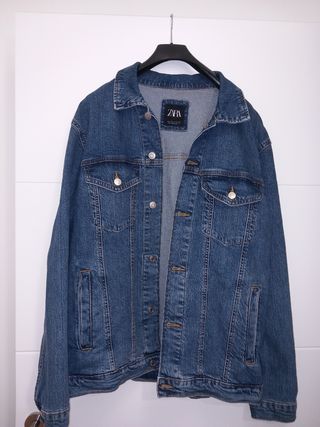 Cazadora Vaquera Zara Hombre Azul