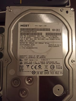 Discos Duros 3,5" 3 de 1 TB y 1 de 2 TB