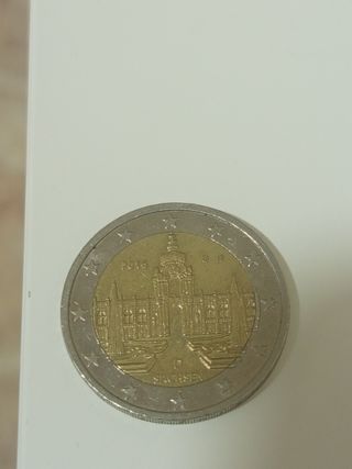 Moneda 2€ Sachsen 2015 con fallo