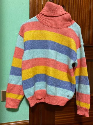 Jersey Roxy rayas cuello alto