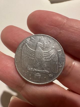 Moneta Italia 1 lira • 1942