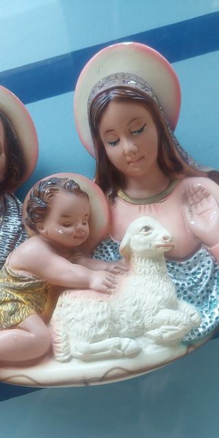 Figura religiosa de escayola Sagrada Familia