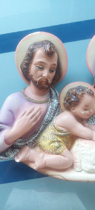 Figura religiosa de escayola Sagrada Familia