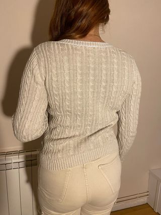 Jersey Hollister beige trenzado