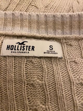 Jersey Hollister beige trenzado