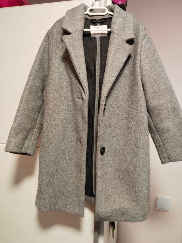 Abrigo Zara Gris Niña Talla 6-7