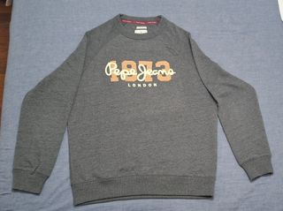 Sudadera Pepe Jeans gris con logo 1973