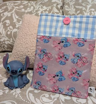 Funda de libro Stitch y Ángel