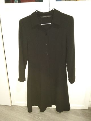 Vestido Zara Woman Negro Talla XS
