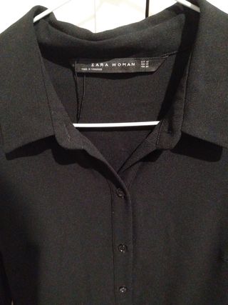 Vestido Zara Woman Negro Talla XS