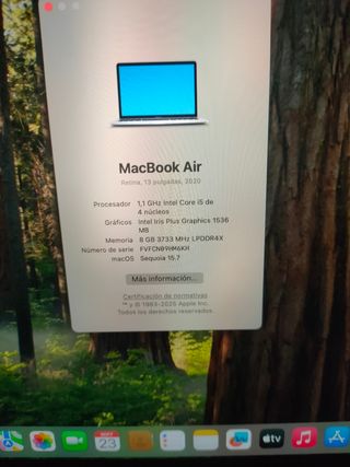 MACBOOK AIR 2020 i5/8GB RAM/512 SSD 