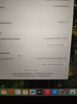 MACBOOK AIR 2020 i5/8GB RAM/512 SSD 