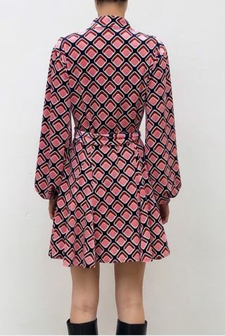 Vestido patrón geometríco Zara