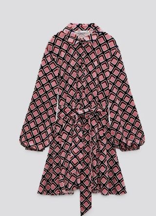 Vestido patrón geometríco Zara