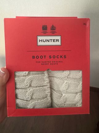 Calcetines Hunter para Bota Corta Beige 