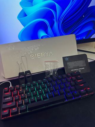 Teclado Mecánico Dierya DK61E 60% Marrón