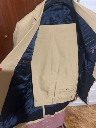 Traje Purificación García Beige