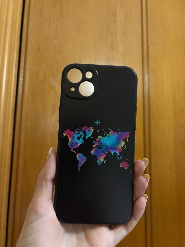 Funda iPhone 15 Plus Mapa Mundo