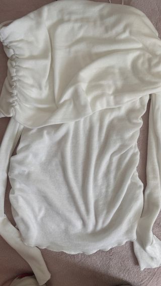 Top Zara Branco Novo Etiqueta 100% Algodão