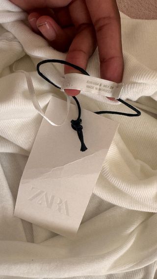 Top Zara Branco Novo Etiqueta 100% Algodão