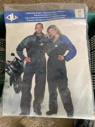 Traje Chubasquero Moto Negro y Gris