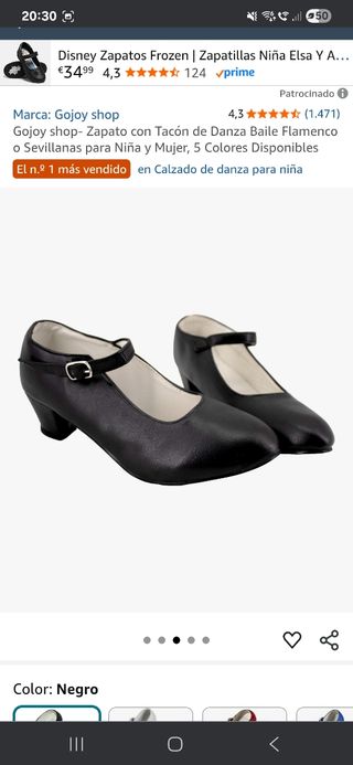 Zapatos Flamenco Niña Gojoy Shop Negros Talla 26
