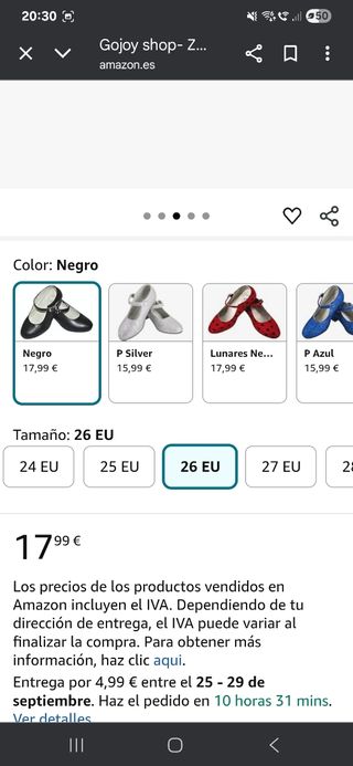 Zapatos Flamenco Niña Gojoy Shop Negros Talla 26