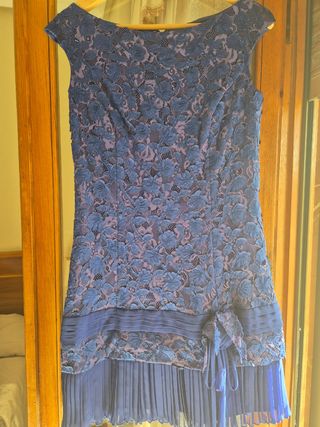 Vestido Fiesta Azul/Morado T.38