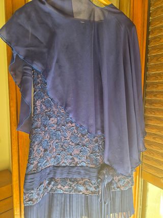 Vestido Fiesta Azul/Morado T.38