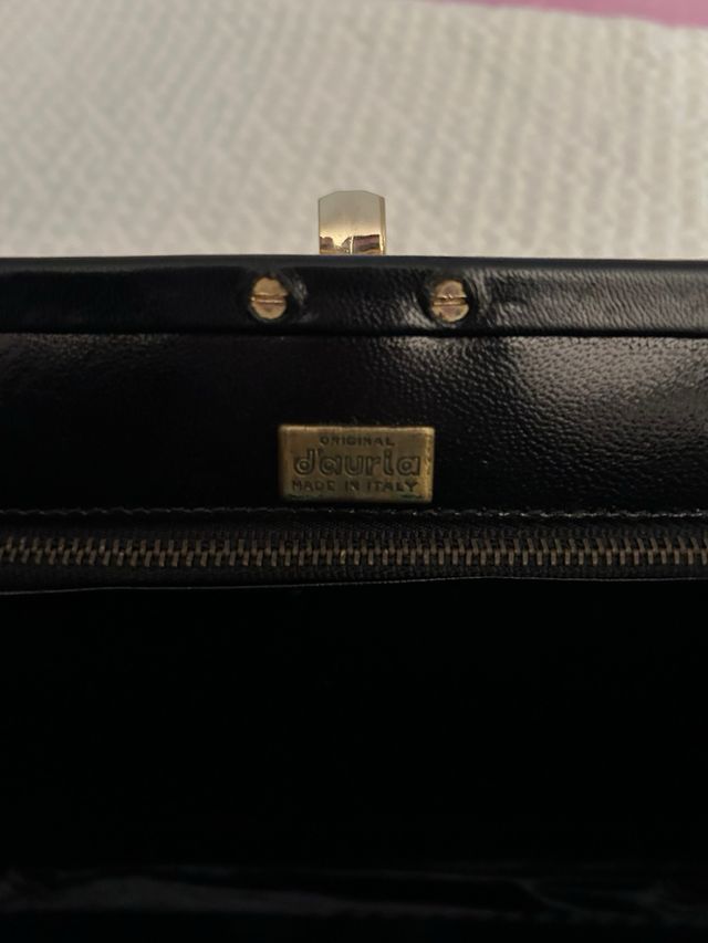 Pochette vintage vera pelle nera