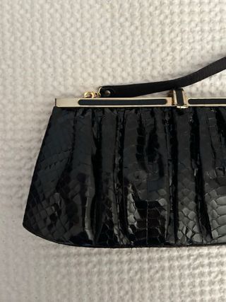Pochette vintage vera pelle nera