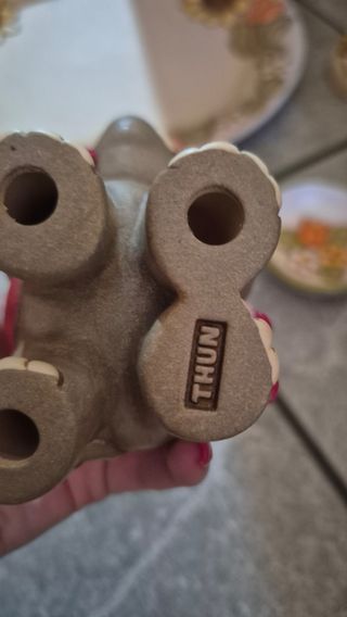 Soprammobile Elefante Ceramica Marrone Oro