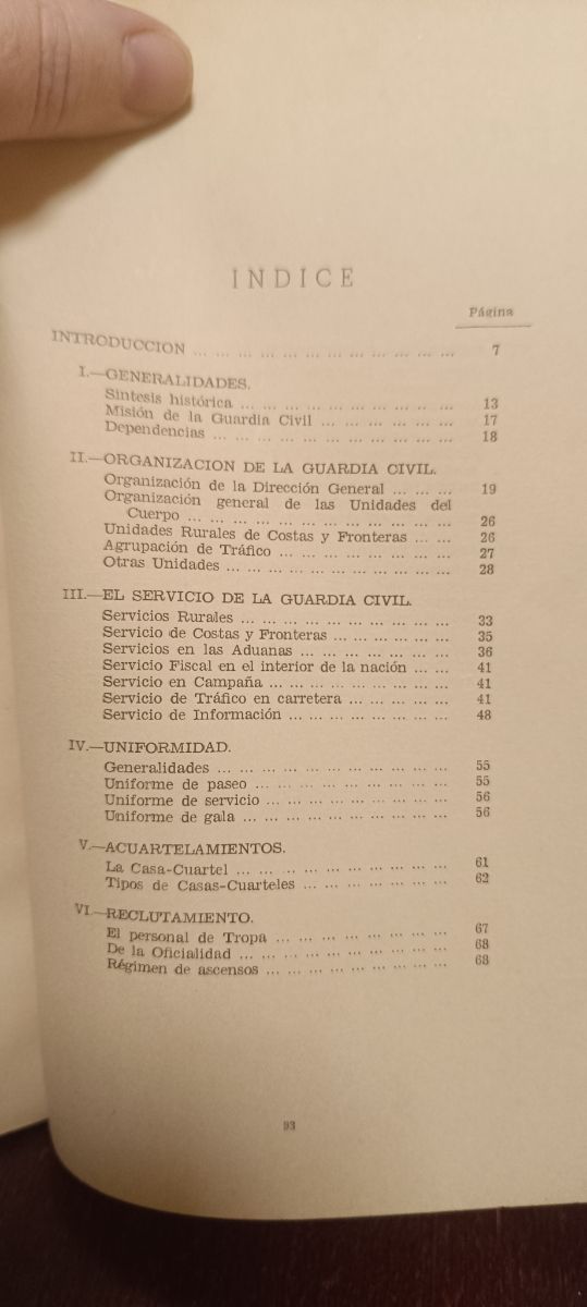 La Guardia Civil Libro 1963 Dirección General